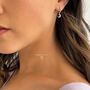 Moon And Star Huggie Earrings Christmas Gift For Her, thumbnail 2 of 9