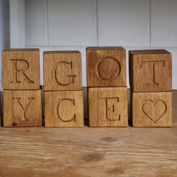 Personalised Wooden Baby Name Blocks, 10 of 11