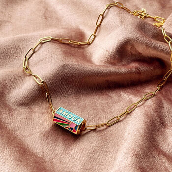 Enamel Amour Necklace, 6 of 11