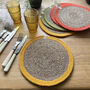 Respiin Set Of Six Seagrass And Jute Tablemats Brights, thumbnail 3 of 11