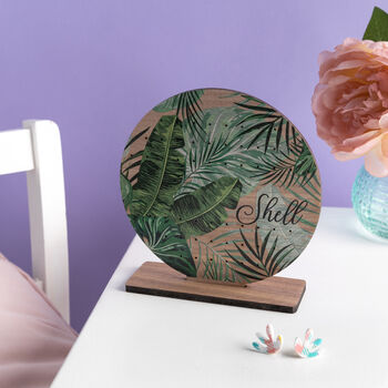 Personalised Round Tropical Earring Stand, 2 of 8