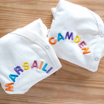 Mummy And Baby Dressing Gown And Romper Personalised Gift Set, 9 of 11