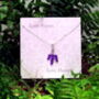 Lavender Purple Flower Pendant Necklace, thumbnail 3 of 4