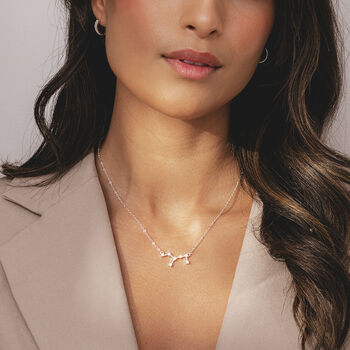 Virgo Silver Zodiac Constellation Necklace, 2 of 3