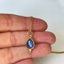 Labradorite Teardrop Gemstone Pendant Necklace, thumbnail 3 of 4