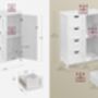 Freestanding Bathroom Storage Cabinet With Drawers, thumbnail 9 of 10