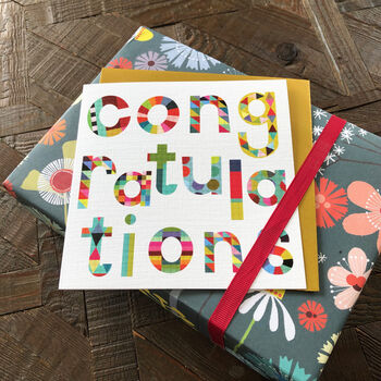 Glossy Congratulations Greetings Card, 4 of 4