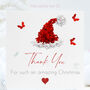 Thank You For An Amazing Christmas Butterflies Card, thumbnail 1 of 12