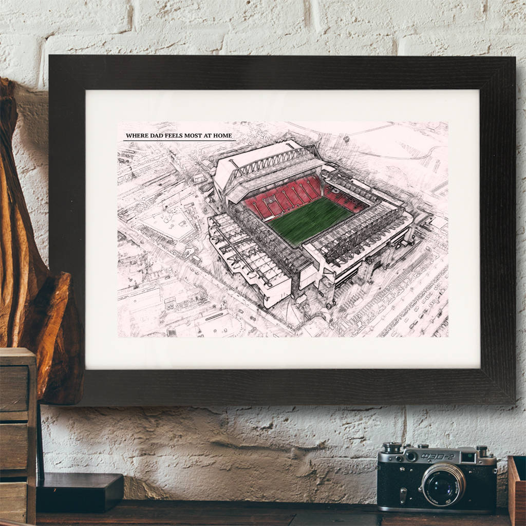 Personalised Illustrated Anfield Stadium Ground Print