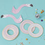 Flamingo Themed Donut Catcher Party Game, thumbnail 2 of 3