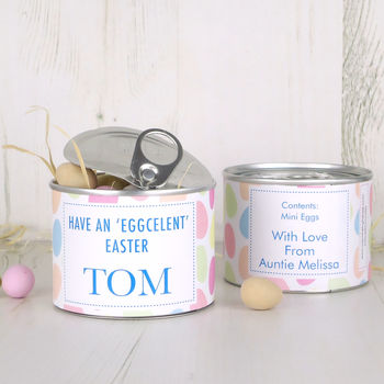 Personalised Easter Eggs Tin With Mini Eggs, 8 of 11