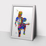 Ladies Footballer Abstract Print, thumbnail 1 of 3