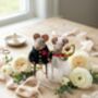 Bride And Groom Wedding Mice Felt Ornaments, thumbnail 2 of 4