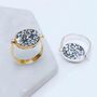 Gold And Silver Crushed Diamond Rotating Ring, thumbnail 1 of 4