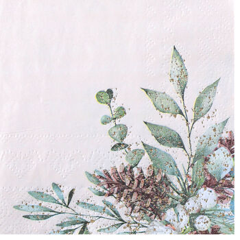 Winter Green Christmas Paper Napkins 10 Pack, 2 of 3