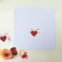 Red Butterfly Heart Butterflies Card Not 3D, thumbnail 5 of 12