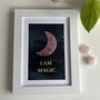 Spiritual Gift For Her, Affirmation Moon Wall Art Framed Print, thumbnail 4 of 5