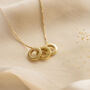 Sterling Silver Family Mini Eternal Rings Personalised Necklace, thumbnail 1 of 11
