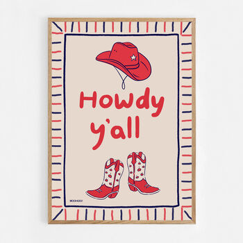 Howdy Y'all Cowgirl Print, 6 of 8