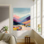 Mountain Runner And His Dog Landscape Art Print, thumbnail 4 of 5