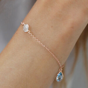 rose gold moonstone bracelet