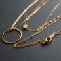 Gold Plated Layered Circle Pendant Necklace, thumbnail 5 of 6