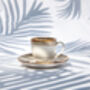 Beige Set Of Six Porcelain Espresso Cup And Saucer, thumbnail 3 of 11