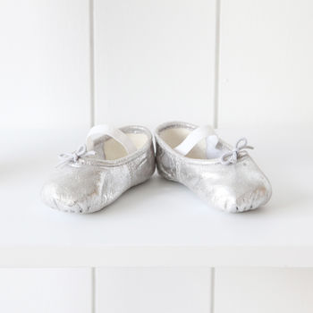 silver ballerina pumps uk