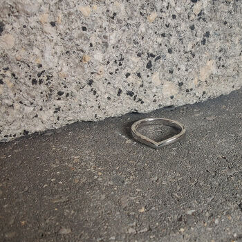 Tapered Wishbone Wedding Ring, 6 of 10