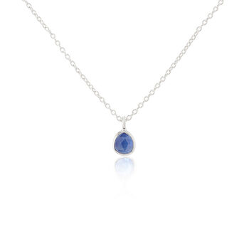 Hampton Sapphire And Sterling Silver Necklace, 2 of 4