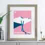 Personalised Ski Mountains Fine Art Poster Print, thumbnail 1 of 4