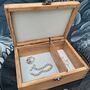 Personalised Wooden Carved Name Jewellery Box, thumbnail 4 of 7