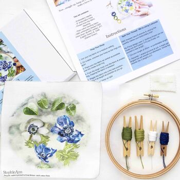 Floral Embroidery Stitch Craft Kit Gift, 4 of 4