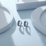 Sterling Silver Tiny 6mm Cz Huggie Hoop Earrings, thumbnail 2 of 9