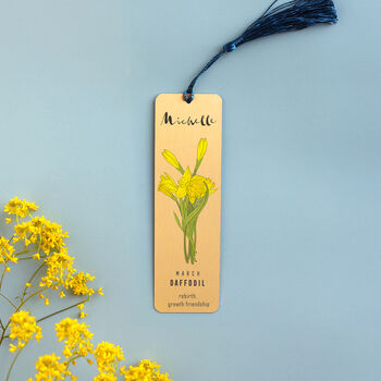 Personalised Birth Flower Bookmark, 6 of 12