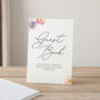 Pressed Floral Personalised Bold Surname Wedding Guest Book, thumbnail 3 of 3