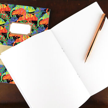 Camouflage Of Chameleons Lined And Plain Notebook Set, 3 of 7