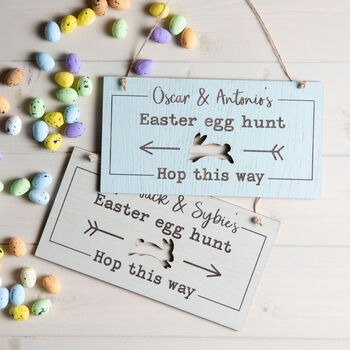 Personalised Easter Egg Hunt Sign, 2 of 5