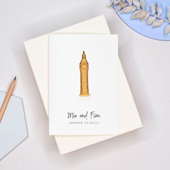 Tower Of Pisa Personalised Engagement Card, 9 of 10