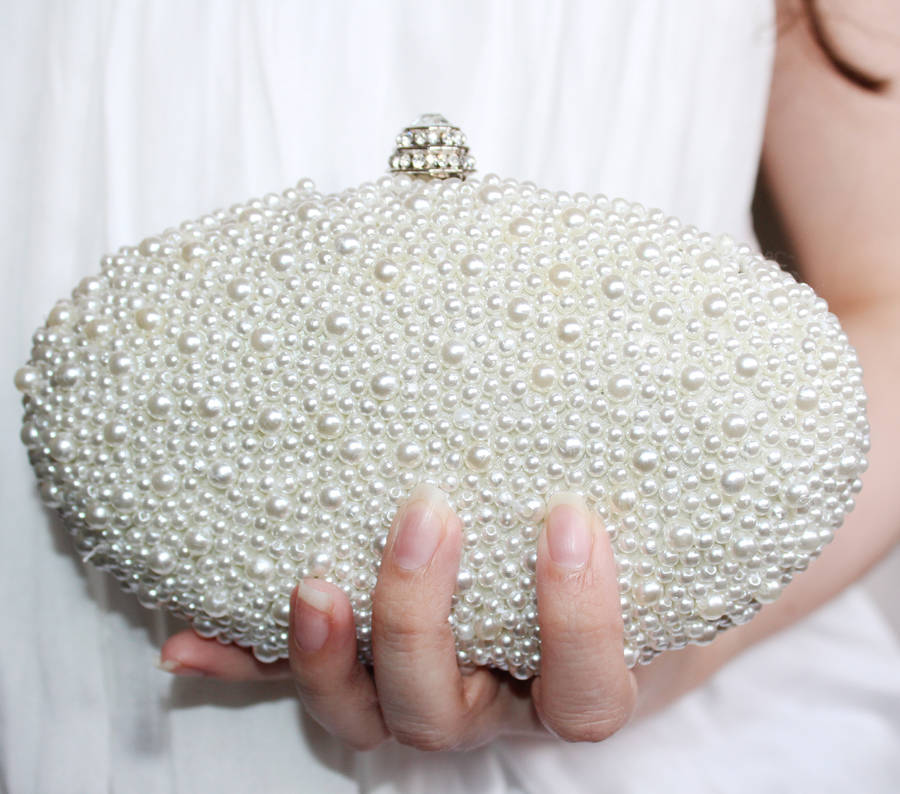 dune pearl clutch