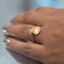 Adjustable Simple Stacking Gold Plated Open Wave Ring, thumbnail 7 of 7