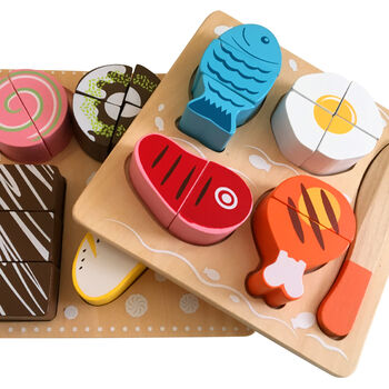 Wooden Play Food Sets – Dinner And Dessert Puzzle Set, 5 of 8