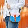 Recycled Leather Saddle Crossbody Bag, thumbnail 6 of 10