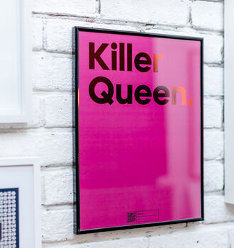 Music Lyric Print That Plays 'Killer Queen', 7 of 7