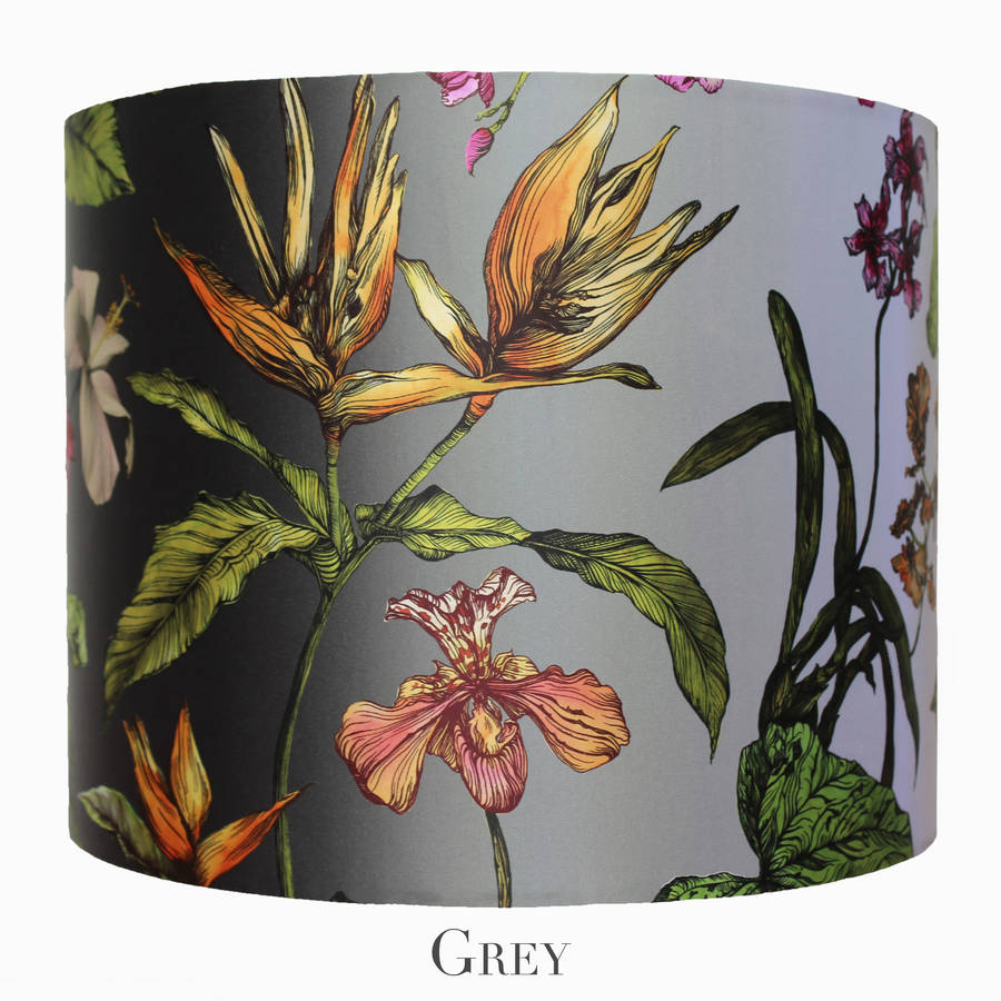 Tropical Hothouse Botanical Print Lampshade By Terrarium Designs Tropical Hothouse Botanical Print Lampshade