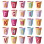 Bright Alphabet Melamine Cups, thumbnail 4 of 7