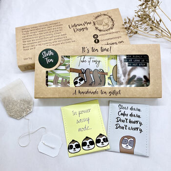 Sloth Gifts: Cute Sloth Tea Gift Set, 5 of 12