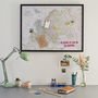 Personalised Fabric Europe Map Notice Board, thumbnail 1 of 6