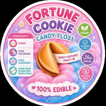 Personalised Fortune Cookie Candy Floss Gift Set Of Six, 3 of 12
