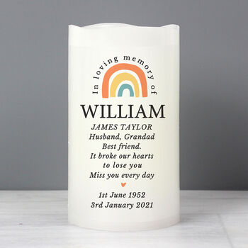 Personalised In Loving Memory Rainbow Candle, 3 of 3